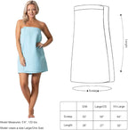 Turkish Linen Women’s Waffle Spa Body Wrap with Adjustable Closure