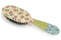 Rock & Ruddle Natural Mixed Boar Bristle Hair Brush for Women and Kids (Small 6.9") - Perfect for Wet or Dry Hair, Detangling Smoothing Blowdrying - Designed & Made in UK - Pink Blossom