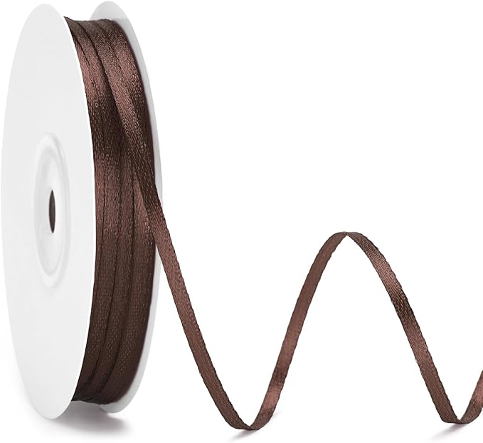 KINGLAKE Brown Satin Ribbon by KINGLAKE