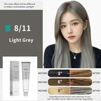 PureStyle 100ml Professional Permanent Hair Color Dye Cream Ammonia Free, Long Lasting Light Grey Color, Natural Shine, For All Hair Types Easy At Home Application