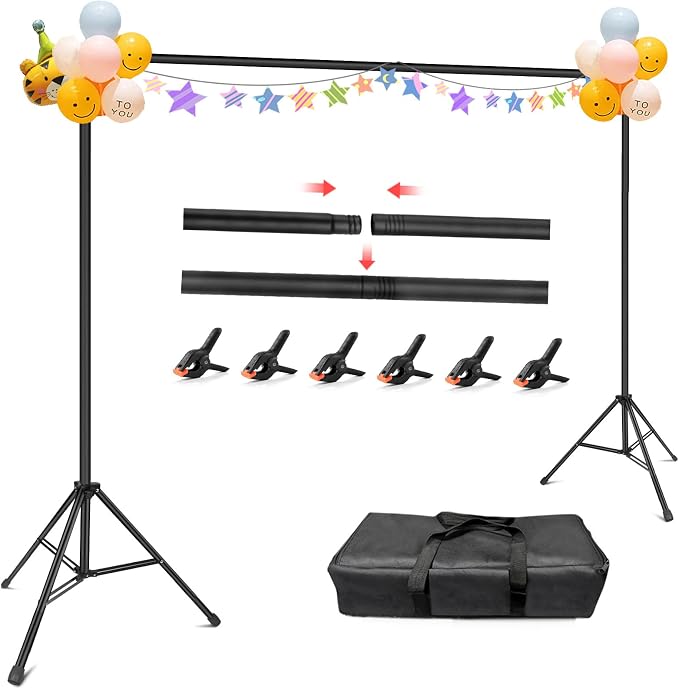 Hemmotop Photo Backdrop Stand, Secure Straight Thread Connection | Stable Metal by Hemmotop