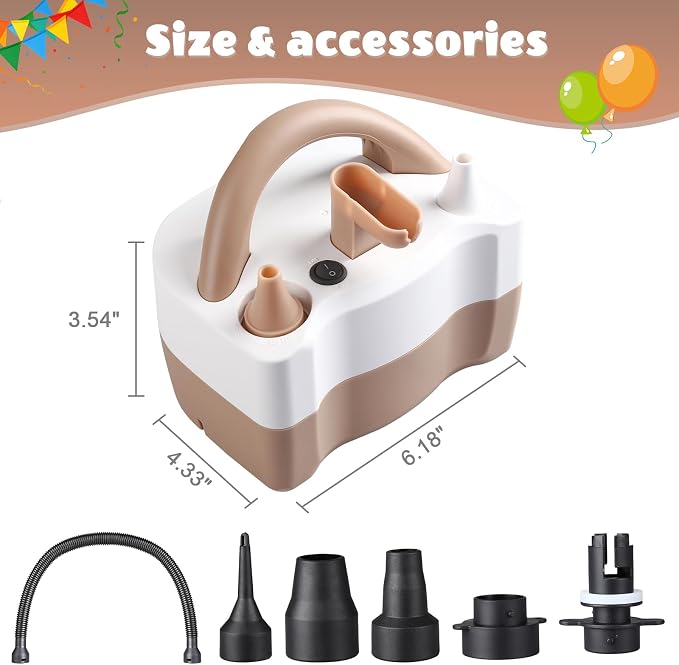 Portable Electric Balloon Pump, Super Fast Powerful Air Inflator - Image 2