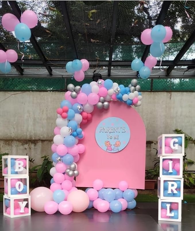 140Pcs Gender Reveal Balloon Garland Arch Kit - Image 6