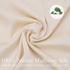 Silk Pillowcase for Hair and Skin 2 Pack 100% Mulberry Silk Bed Pillowcase Hypoallergenic Soft Breathable Both Sides Silk Pillow Case with Hidden Zipper, King Size Pillow Cases (Buff Beige)