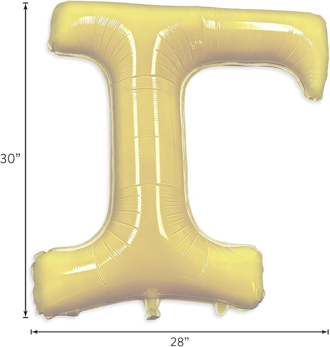 Gamma - Greek Letter Balloon - Large 30" x 28" Gold Foil Balloon - Image 2