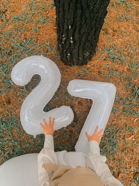 White Number 0 Balloon 40 Inch - Image 7