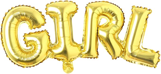 Boy girl connection Letter foil balloons children party decoration birthday by REIANS