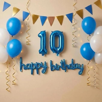 20 Pieces Foil Mylar Number Balloons 0 to 9 Set - Image 3