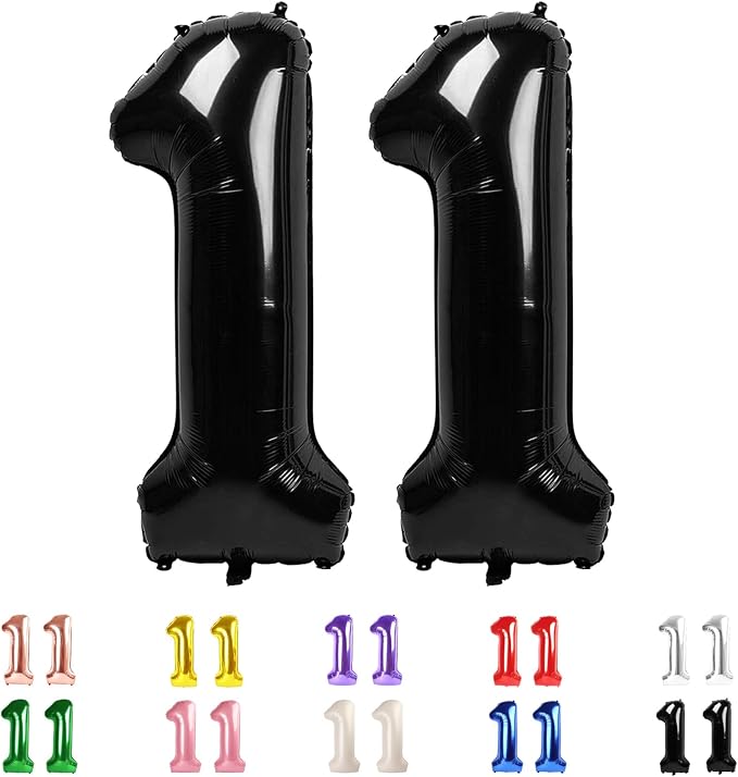 11 Balloon Numbers Large 40Inch by Mluchee