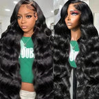 30 Inch 13x6 Body Wave Lace Front Wigs Human Hair Pre Plucked HD Transparent Lace Frontal Wigs Human Hair Glueless Human Wigs with Baby Hair for Women 200% Density
