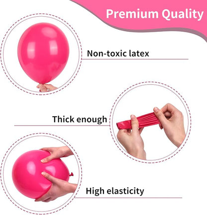 RUBFAC Hot Pink Balloons Different Sizes 105pcs 5/10/12/18 Inch - Image 3