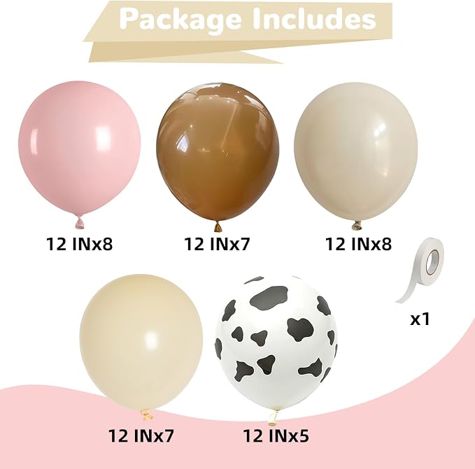 Cowgirl Balloon Dusty Blush Pink Brown Tan Coffee Beige Sand White Ivory Nude - Image 2