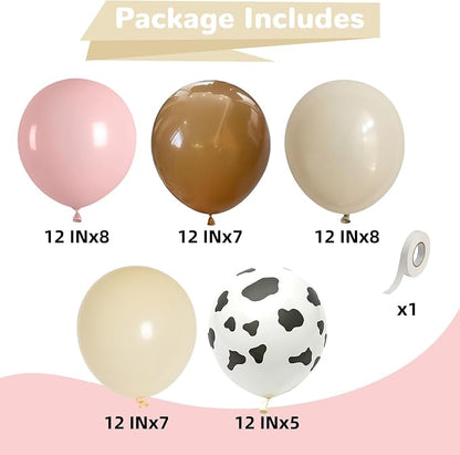Cowgirl Balloon Dusty Blush Pink Brown Tan Coffee Beige Sand White Ivory Nude - Image 2