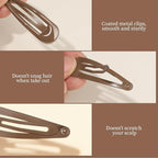 Teenitor 50Pcs Hair Barrettes For Women Brown Snap Hair Clips,2 Inch Hair Barrettes Hair Clips For Women, Brown