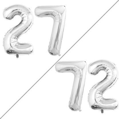 Number 27 Balloons for 27th Birthday Party Decorations, 42 Inch Jumbo Foil by GOER