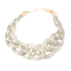 DIGUAN Hollow out Synthetic Hair Braided Headband Hairpiece Women Girl Beauty accessory for Women (Light Ash Blonde)