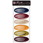 RC ROCHE ORNAMENT 6 Pcs Lay Flat Claw Hair Clips Women Curved Side Opening Slide Comb Strong Hold No Slip Grip Alligator Clamp French Barrette Thin Hair, Large Classic Multicolor
