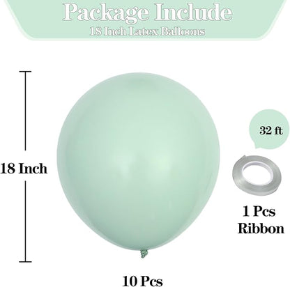 18 inch Pastel Green Balloons - Image 2