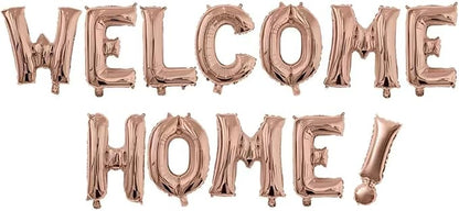 16 Inch Rose Gold Welcome Home Balloon Banner Balloon Foil Letter Balloon by Unknown