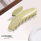 French Hair Claw Clips for Women Grils,4 Inch Strong Hold No Slip Grip Accessories Acetate Material,Not Easily Damaged,Thick or Thin Hair (Yellow)