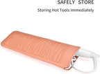 Silicone Heat Resistant Travel Pouch for Straighteners, Crimping Irons, Curling Wands, Flat Irons, and Hair Styling Tools