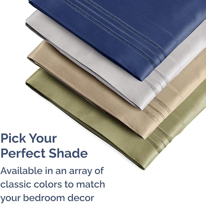 Queen Pillow Cases Set of 4 - Ultra Soft Hotel Quality Pillowcase Covers - Comfy, Cozy & Wrinkle Free - Shrinkage, Stain & Fade Resistant - Machine Washable Pillow Protectors - 4 Piece Set - Navy Blue