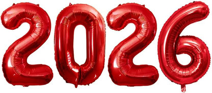 2026 Foil Number Balloons for 2026 New Year Eve Festival Party Supplies by GOER