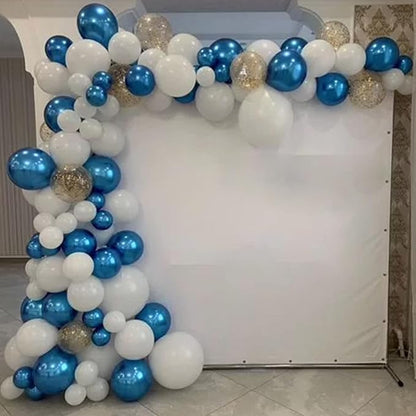 Awenztech Metallic Blue Balloons 12 inch, Chrome Blue Latex Balloons 50pcs - Image 7