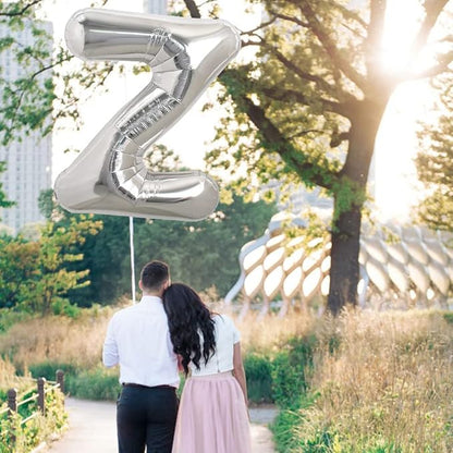 TONIFUL 40 Inch Large Silver Letter Z Foil Balloons Alphabet Balloons | Giant - Image 4