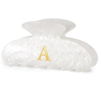 Christmas Gifts for Women Teen Girls - Stocking Stuffers Cute Hair Clips Initial Claw | Birthday Gifts | Bridesmaid Gifts | Preppy Trendy Stuff Personalized Hair Claws Accessories - White,A