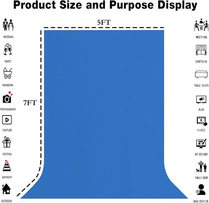 Royal Blue Photography Backdrop - Image 8
