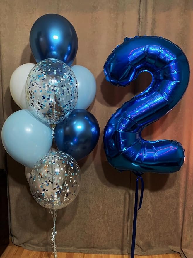Numbers 1 Balloon 40Inch Navy Blue Balloons - Image 2