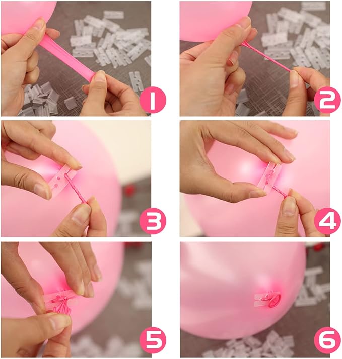 GXXMEI 300PCS Plastic Balloon Clips Ties - Image 3