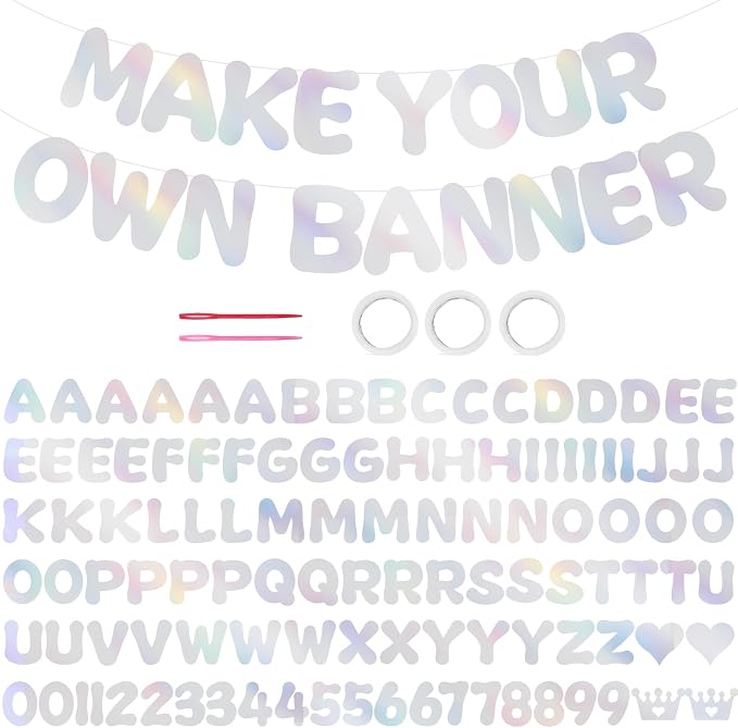 116PCS DIY Banner Customizable Birthday Banners Graduation Banner Custom Party by Unknown