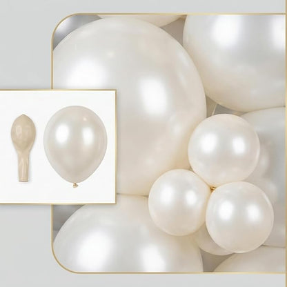 114pcs Pearl White Balloons Different Sizes, 18 12 10 5 inch Pearl Balloons | - Image 4