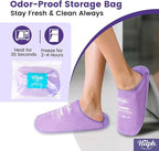 Hilph Foot Ice Pack Slippers for Plantar Fasciitis 2 Packs, Reusable Hot Cold Packs Gel Ice Slipper for Foot and Broken Toes, Gout, Foot Surgery, Neuropathy, Diabetic, Swollen, Purple