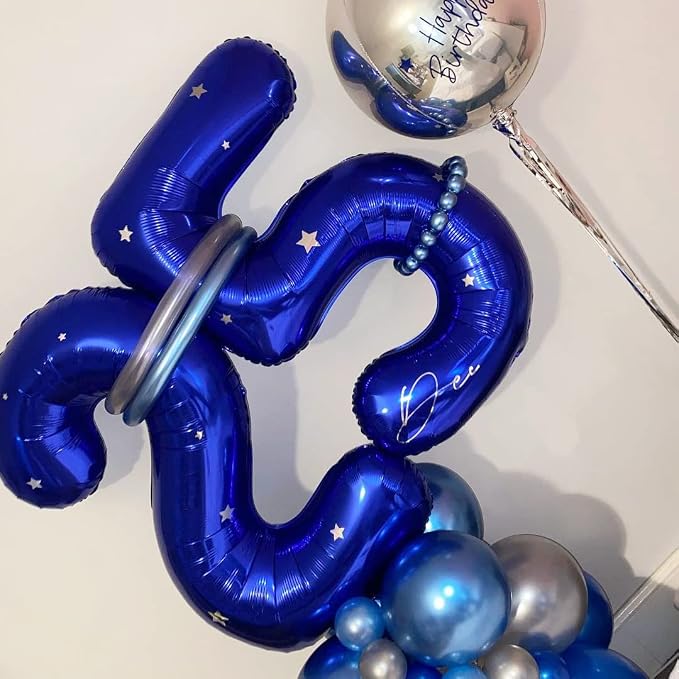 Navy Blue 25 Balloon Numbers, 40 Inch Dark Blue 25 or 52 Birthday Balloons - Image 3