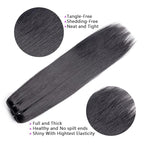 Yaki Straight Clip in Hair Extensions For Women 100% Unprocessed Brazilian Virgin Hair Clip on Hair Extensions Yaki Straight Clip ins 120g/set(26 Inch)
