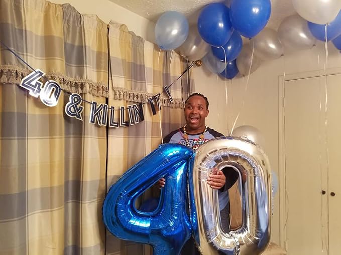 Navy Blue 40 Balloon - Image 4