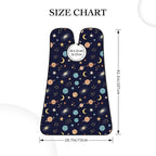 Non-Stick Beard Bib for Shaving, Space Galaxy Zodiac Star Planet Constellation Shave Bib, Waterproof Hair Catcher with Suction Cups, Grooming Apron Men Husband