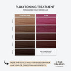Four Reasons Color Mask - Plum - (27 Colors) Toning Treatment, Color Depositing Conditioner, Tone & Enhance Color-Treated Hair - Semi Permanent Hair Dye, Vegan and Cruelty-Free, 6.76 fl oz