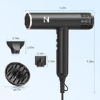 Nicebay Ionic Hair Dryer with diffuser for Curly Hair,1600W &110000RPM High-Speed Brushless Motor for Fast Drying,Professiona Blow Dryer for Women,Low Noise,Lightweight,Lock Function,Travel Home Salon