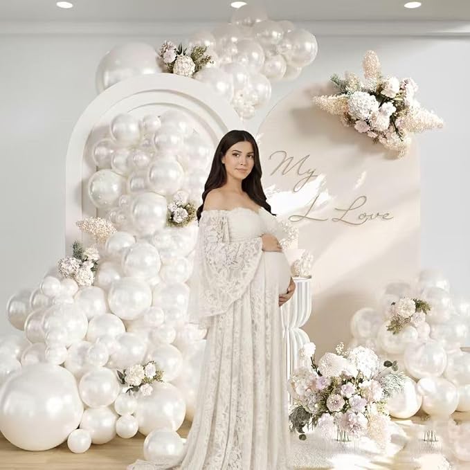 Pearl White Balloon Arch Kit - Image 6