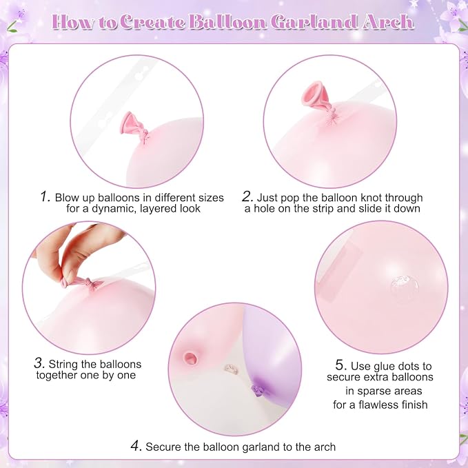 Dusty Purple Balloon Arch Kit for Baby Shower Bridal Shower Decorations | - Image 6