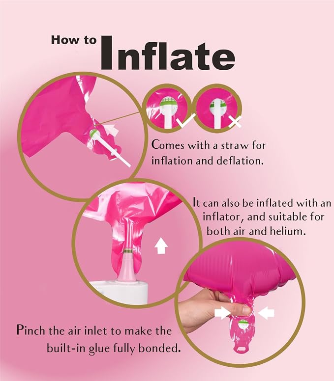 SUWEN 40 Inch Hot Pink Large 15 Number Balloons Big Foil Helium Number Balloons - Image 5