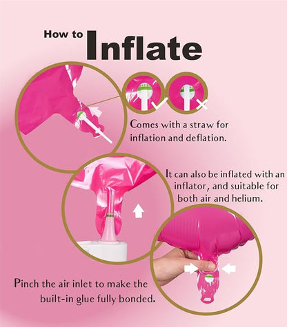 SUWEN 40 Inch Hot Pink Large 13 Number Balloons Big Foil Helium Number Balloons - Image 5