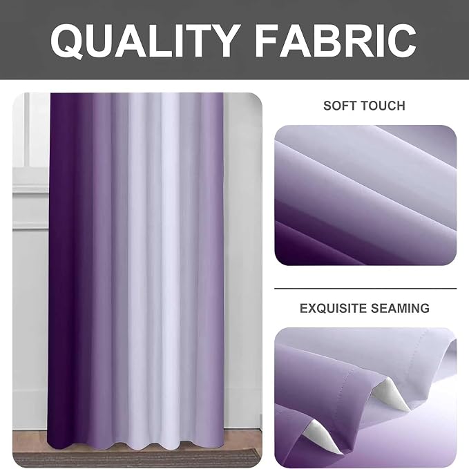 Purple Kitchen Curtains 2 Panels - Image 4