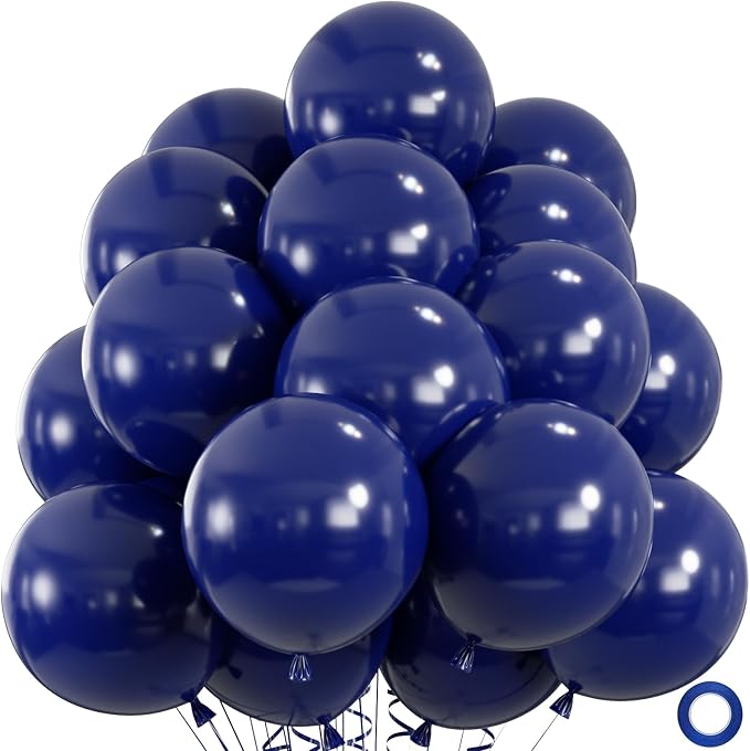 50pcs Navy Blue Balloons, 12inch Helium Quality Nile Blue Balloons | Balloons by ZizasAry