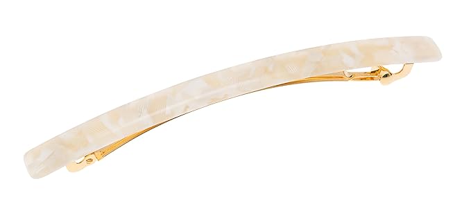 France Luxe Long and Skinny Barrette - Pavlova White