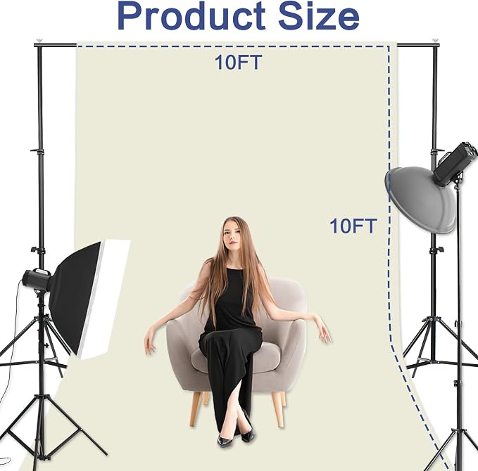 GFCC 10FTx10FT Ivory Backdrop Background - Image 3